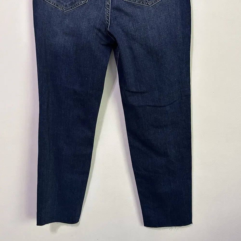 Justice Mini Mom‎ Jean Girls 16 Patchwork Raw Hem Crop 27x25 Stretch Casual NEW